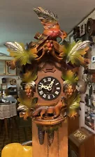 Vintage Rare Fox & Grapes Cuckoo Clock Germany