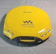 Yellow Vintage Sony D-E220 Walkman Portable CD Player ESP Max - Tested & Working