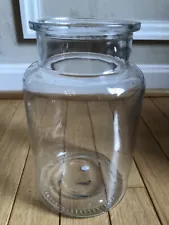 1 800 Flowers.com Large Simple Farmhouse Clear Jar Glass Floral Vase Teleflora