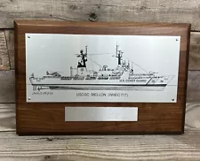 AS-IS! VTG US Coast Guard USCGC Mellon WHEC-717 Ship Plaque Made in 1994!