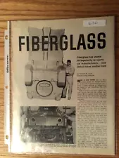 MISC631 Article Corvette FIBERGLASS Reinforced Plastic (FRP) Nov 1962 4 page