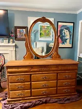 Oak Dresser with Mirror