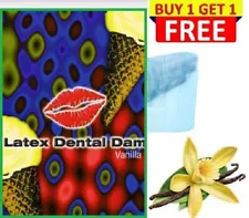 Trust Dental Dam VANILLA Flavored Oral Sex Latex Condom Sheet (2 for 1 SALE)