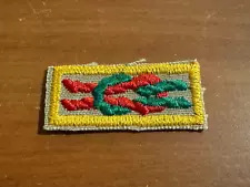 BSA, Arrow of Light Award Uniform Square Knot Patch on Khaki (1989-1990)