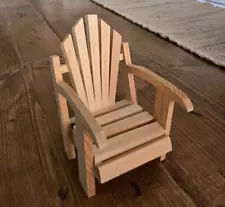 Darice Small Wooden Slat Beach Chair Adirondack like Dollhouse Coastal Furniture