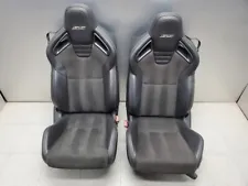 2014 CAMARO SS RECARO FRONT SEAT BLACK LEATHER SUEDE PAIR LEFT RIGHT