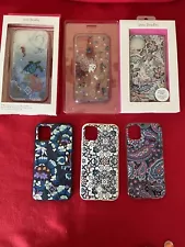 Six Vera Bradley Phone Cases For iPhone 11/XR 3 New 3 Used All Great Condition