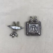 Antique Silver Talisman Amulet from India