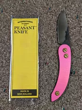 Svord Peasant Folding Knife High Carbon Tool Steel Blade Pink Metal Handle