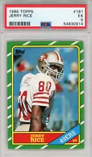 Jerry Rice 1986 Topps Rookie Card #161 (PSA EX 5)