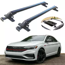 Fits for VW Jetta 2006-2021 Crossbar Luggage Roof Rack Rails 2PCS Aluminum