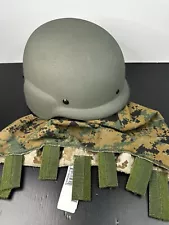 USMC XL Gentex Lightweight Marine Corps Combat Helmet LWH & XL MARPAT Cover