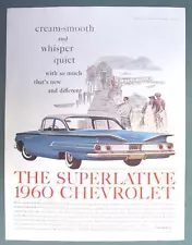 Dated Original 1960 Chevrolet Bel Air 2 Door Sedan Ad THE SUPERLATIVE '60 CHEVY