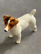 Vintage Beswick England Dog Jack Russell Terrier White Brown And Black No Res!