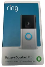 NEW Ring Battery Doorbell Pro Battery-Powered Smart Wi-Fi Video Doorbell #8401