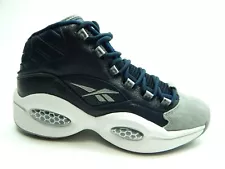 Reebok Men's Question Mid Basketball FX0987 Carbon Panton White shoes size 7.5