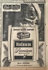 1948 newspaper ad for Holsum Bread - Merry Christmas to All, Santa Claus