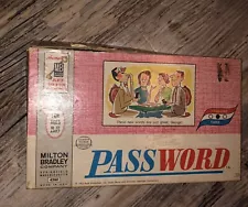 Vintage 1963 Milton Bradley Company Password Board Game 4260 Cards 19AB-36AB