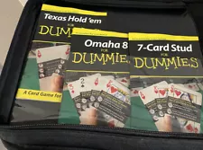 Poker Set For Dummies CARDS Chips RULES Omaha 8 Texas Hold'em 7-Card Stud-READ