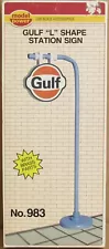 Model Power No. 983 "Gulf" Gas Station Lighted Sign for G-Gauge NOS