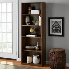 5-Shelf Bookcase with Adjustable Shelves