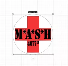 Mash M*A*S*H Inspired 4077th US Army Car Vinyl Decal Circle 5x5 Inches!