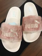 Puma x Rihanna Fenty Slides Olive green Pink Black Grey White Lead Slippers bow