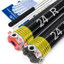 YOTOOLGDS 1.75" Garage Door Torsion Springs Set in Various Sizes, Non-Slip Bars.