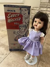 1950's Vintage Ideal Saucy Walker Doll Flirty Eyes 17" (ORIGINAL BOX)