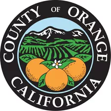 Orange county seal sticker weatherproof bumper vinyl decal