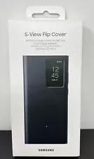 Samsung Galaxy S22 Ultra 5G S-View Flip Cover Case - Black NEW