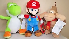 Mario Plushies 10-12" - Official Licensed - Mario DK Yoshi - Nintendo - NWT