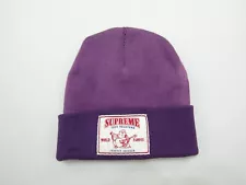 Supreme True Religion Beanie Hat Purple Cotton Verified Authentic Winter Rare