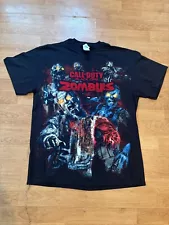 2011 Call of Duty Zombies Black Ops Black T-shirt Size LG See Pics For Sizing