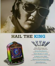 Elvis The King Retro Arcade Flyer Video Game Sales Bar Top Promo 8.5" x 11"