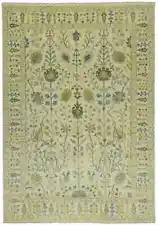 Large Ivory Floral Osh Chobi 8X11 Oriental Rug Dining Living Room Decor Carpet