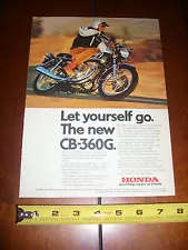 1974 HONDA CB 360 - ORIGINAL AD CB360 G