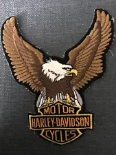 Vintage Harley Davidson Large Bald Eagle Patch Applique 7.5x9”