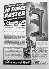 1943 Chicago Rivet & Machine Co - Automatic Rivet Setter WWII Advertisement