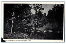 Lagrange Indiana Postcard Along Pigeon River Exterior View c1920 Vintage Antique