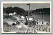 Lehman's Camp~Lang Lake ESPANOLA Ontario RPPC Sudbury Vintage Photo 1956