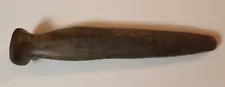 Paleo Native American Indian Hand Carved Wood Teepee Tipi Lacing Pin Petrified