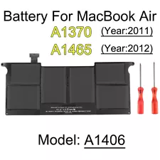 Model:A1406 High Capacity Replacement Battery For Macbook Air 11'' A1465/A1370