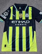 MANCHESTER CITY 2024/2025 AWAY CLASSIC Jersey large slimfit kdb, haaland