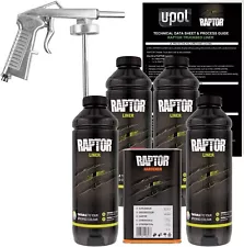 U-POL Raptor Tintable Urethane Spray-On Truck Bed Liner Kit W/Free Spray Gun 4L