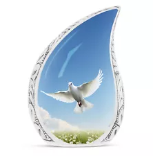 Dove Flying In Garden Mini Decorative urn,for Human Ashes For Mom , Dad