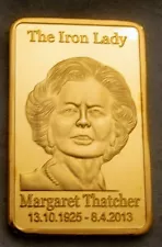 Margaret Thatcher Gold Bar Prime Minister Brexit Lady Tory Conservative Party UK