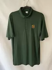 UPS United Parcel Service Polo Size Medium Shirt Employee Uniform Green