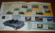 ★★1947-98 HISTORY OF VOLVO CARS BROCHURE 47-98 PV444 PV544 140 123GT 164/164E★★ (For: Volvo VHD)