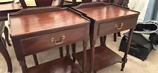 Henkel harris mahogany #120 Mahogany Night Stand,End Table 1 Drawer. 1983